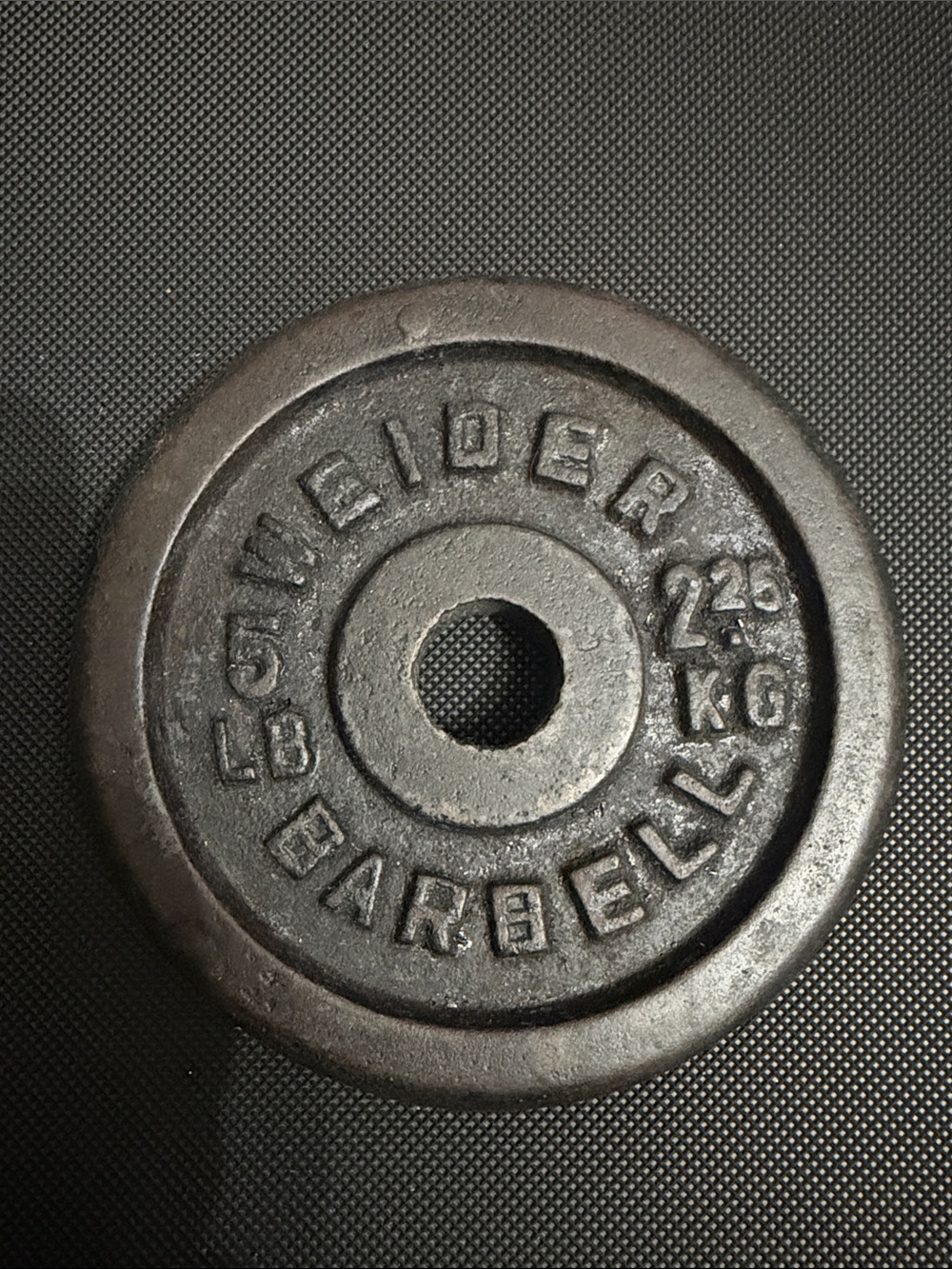 Vintage Weider Barbell cast iron 5 lb weight plate